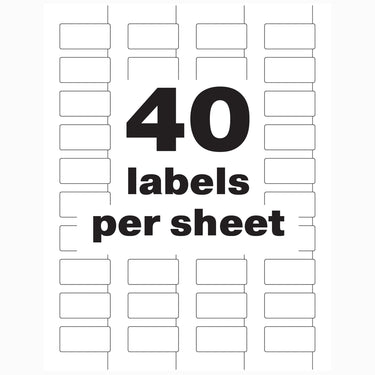 Avery White Asset Tag Labels, 3/4